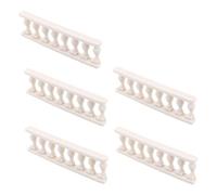 Mini Rambarde de Clôture Beige en Résine, Lot de 5 pour Scènes | Décor Miniature Réaliste, Usage DIY Terrarium et Village Modèle, Aspect Authentique Détaillé