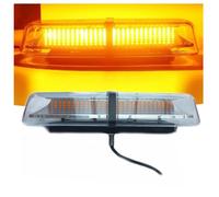 Mini Rampe Barre Lumineuse d’Avertissement 12-24V Orange LED 72 LED Balise d'Urgence Gyrophare Fixation à Boulon 8 Modes de Flash