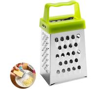 Mini râpe à fromage en acier inoxydable multifonction à quatre côtés pour fruits et légumes Outil de cuisine durable