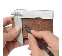 Mini rapporteur réglable en T coulissant en acier au carbone trempé pour angles de travail du bois, idéal pour les espaces restreints et les projets de bricolage (200 mm)