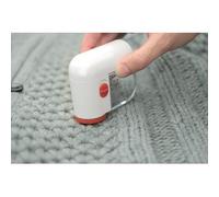 Mini rasoir anti-peluches, sans câble, blanc/rouge