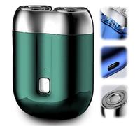 Mini rasoir électrique 2 en 1, Rechargeable, étanche, Portable, double tête, for hommes, nouveauté 2026(Green)