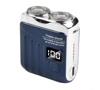 Mini rasoir électrique avec affichage numérique, rechargeable et portable pour homme et femme, lavable, double appareil de toilettage de voyage (bleu)