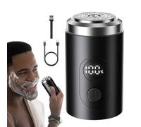 Mini rasoir électrique - Couteau à barbe en d'aluminium | Rasoir compact lavable | USB Outil de toilettage portable rechargeable | Taille de voyage du visage pour homme | Tête courte