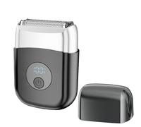 Mini rasoir électrique portable avec affichage LED, lames de précision, étanchéité IPX7, rasoir rechargeable pour homme (black B, 1pcs)