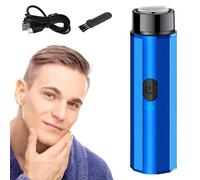 Mini rasoir électrique portable - Rasoir de poche pour homme, tondeuse compacte pour poils du visage | Design à boutons, mode sec humide, tondeuse à barbe légère, rasoir rechargeable par USB, lisse