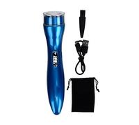 Mini Rasoir électrique Portable, Rasoir électrique Rechargeable Silencieux Haute Vitesse Mini Maison Tête Rotative Double Anneau Couteau Maille électrique Rasoir de Poche(Bleu)