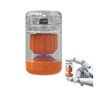 Mini rasoir électrique portable, transparent, format de poche, rechargeable, étanche, pour homme et femme, rasoir de voyage sans fil (orange, droit)