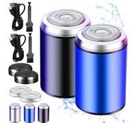 Mini rasoir électrique portable unisexe, mini rasoirs électriques pour homme, mini rasoir électrique Enspiracle, rasoir électrique lavable, rechargeable par USB (2 PCS-B)