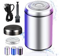 Mini rasoir électrique portable unisexe, mini rasoirs électriques pour hommes, mini rasoir électrique Enspiracle, rasoir électrique lavable, rechargeable par USB (argent)