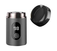 Mini rasoir électrique portable USB pour le toilettage du visage et la barbe, avec batterie rechargeable, design étanche pour rasage humide ou sec, 7 x 4 cm, gris
