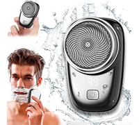 Mini rasoir électrique pour homme, rasoir électrique portable de poche avec écran LED, rechargeable par USB, étanche, facile à utiliser à un seul bouton, convient pour la maison, la voiture, les