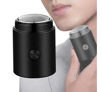 Mini rasoir électrique pour homme, rechargeable par USB avec 3 têtes rotatives, portable pour utilisation sèche et humide, idéal pour les voyages ou l'utilisation quotidienne