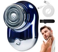 Mini rasoir électrique, rasoir portable en métal rechargeable étanche, utilisation humide et sec pour les hommes.