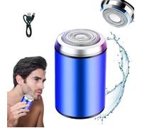 Mini rasoir électrique Sopami,mini rasoir électrique portable, rasoir électrique étanche rechargeable par USB, 1pc(Blue)