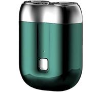 Mini rasoir,rasoir électrique, Tête de rasoir électrique à double tête Rasoir à aspiration magnétique Portable IPX7 Tête complète Double Charge Tondeuse Barbe Lavable USB ( Color : Groen , Size : Mini