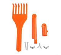 Mini râteau de gouttière pour enlever les feuilles et les branches des toits, râteau de jardin à tête réglable pour nettoyer les gouttières avec protections, orange pour plaque (A)