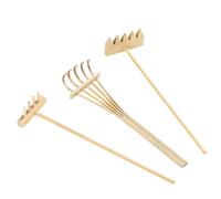 Mini râteau en bambou pour jardin zen ¿ Cadeaux Feng Shui écologiques, décoration intérieure, accessoires pour studio de yoga ¿ 3 modèles
