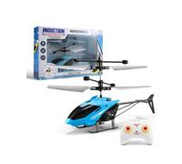 Mini RC Infraed Induction Helicopter Toy, Hélicoptère Télécommandé, Hélicoptère RC pour Enfants, Jouet Avion Télécommandé avec LED Lumière, Hélicoptères Radiocommandés pour Enfant et Adulte (Bleu)