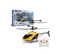 Mini RC Infraed Induction Helicopter Toy, Hélicoptère Télécommandé, Hélicoptère RC pour Enfants, Jouet Avion Télécommandé avec LED Lumière, Hélicoptères Radiocommandés pour Enfant et Adulte (Jaune)