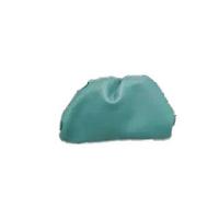 Mini Real Leather Bag Small Dumpling Pouch Neck Belt Bag Special Evening Party Bag Lipstick Purses Pillow Messenger Bag Handbags, Bleu Pétrole Bleu