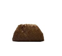 Mini Real Leather Bag Small Dumpling Pouch Neck Belt Bag Special Evening Party Bag Lipstick Purses Pillow Messenger Bag Handbags, Tricot Marron