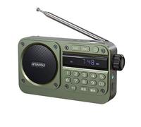 Mini récepteur de radio FM portable,haut-parleur Bluetooth extérieur,carte TF,casque USB,lecteur de musique MP3,enregistreur Z successif,70-108 - Type Green