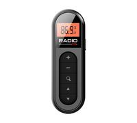Mini récepteur radio FM de poche,portable,aste,avec écran LCD rétro4.2,antenne de réception pour téléphone de sauna,Z successif 76-108,3.5mm - Type Black