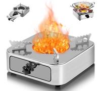 Mini Réchaud à Alcool, FaJoek Réchaud de Camping Portable, Brûleur à Alcool Camping, Camping en Intérieur Extérieur, Cuisinière à Alcool, Réchaud à Alcool en Acier, pour Randonnée Barbecue Trekking