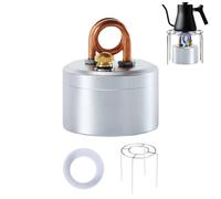 Mini réchaud à alcool portable pour camping, brûleur à alcool portable en laiton avec support anti-brûlure, chauffage rapide, résistant au vent, pour la randonnée (Silvery-B 1 set)