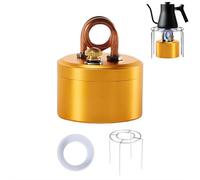 Mini réchaud à alcool portable pour camping, brûleur à alcool portable en laiton avec support anti-brûlure, chauffage rapide, résistant au vent, pour la randonnée (Golden-B 1 set)