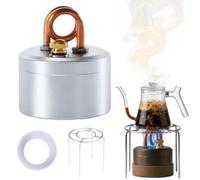 Mini réchaud à alcool pour camping, haute puissance, portable, mini brûleur à spiritueux d'extérieur avec support anti-brûlure, chauffage rapide, coupe-vent, pour randonnée, survie, urgence, café, thé