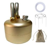 Mini réchaud à alcool ultra léger de 99 g (3, 5 oz) avec support, réchaud de camping portable en laiton pour faire bouillir l'eau, idéal pour le camping, la randonnée et comme chauffage d'urgen