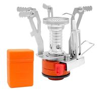 Mini réchaud à gaz de camping 3000 W portable avec boîte de transport pliable pour extérieur, camping, randonnée, trekking, pique-nique, voyage