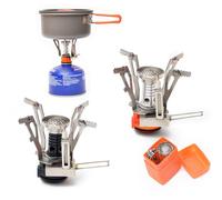 Mini Réchaud À Gaz De Camping Pliant D'extérieur, Four À Feu Puissant Portable Pliable, Briquet, Équipement De Randonnée Et De Trekking