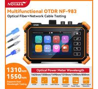 Mini réflectomètre optique OTDR NF-983, PON OTDR 1310/1550nm 26/24dB VFL OLS OPM LED, testeur de câbles RJ45, carte d'événements, testeur Ethernet NF-983