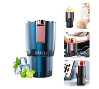 Mini réfrigérateur 2 en 1 pour voiture, chauffe-biberon, glacière, affichage numérique intelligent, chauffe-lait, chauffe-café pour la famille, l'extérieur et les voyages (couleur : bleu, di