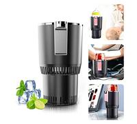 Mini réfrigérateur 2 en 1 pour voiture, chauffe-biberon, glacière, affichage numérique intelligent, chauffe-lait, chauffe-café pour la famille, l'extérieur et les voyages (couleur : noir, di