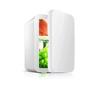 Mini réfrigérateur, 8 litres, refroidisseur, chauffe-eau et réfrigérateur compact avec alimentation CA/CC, idéal pour la chambre (couleur : blanc, taille : 12 V/220 V)