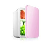 Mini réfrigérateur, 8 litres, refroidisseur, chauffe-eau et réfrigérateur compact avec alimentation CA/CC, idéal pour la chambre (couleur : rose, taille : 12 V/220 V)