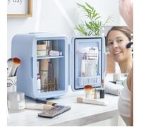 InnovaGoods® Mini réfrigérateur pour cosmétiques frais, maintient les cosmétiques frais et prêts à utiliser, design compact et léger, idéal pour la salle de bain et la coiffeuse.