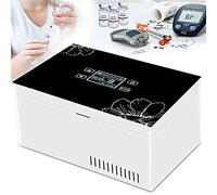 Mini réfrigérateur à insuline, boîte réfrigérée à thermostat, glacière médicale de voyage 2-8 °C, congélateur pour médicaments pour diabétiques, réfrigérateur USB avec batterie, batterie * 3