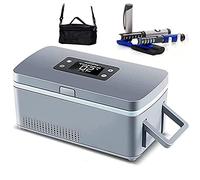 Mini réfrigérateur à insuline, mini réfrigérateur à médicaments, glacière portable pour voyage, température constante 0-18 °C, pour voiture, voyage, maison, batterie 220 V x 1