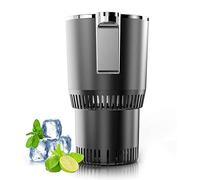 Mini réfrigérateur chauffe-tasse intelligent pour voiture, avec affichage LED de la température et commande tactile (couleur : noir, dimensions : 105 x 95 x 165 mm)