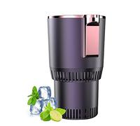Mini réfrigérateur chauffe-tasse intelligent pour voiture, avec affichage LED de la température et commande tactile (couleur : violet, dimensions : 105 x 95 x 165 mm)
