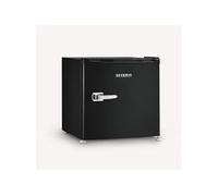 Severin Réfrigérateur Bar convertible Congélateur, Pose Libre, Largeur 47,4 cm, 31 Litres, Classe énergétique E, Look Rétro, Noir, GB 8880