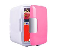 Mini réfrigérateur de 4 litres, 6 canettes Mini réfrigérateur pour chambre à coucher, alimentation 12 V CC et chauffe-eau, alimentation CA + CC portable 2023, petit mini réfrigérateur pour chambre à