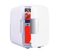 Mini réfrigérateur de 4 litres, 6 canettes Mini réfrigérateur pour chambre à coucher, alimentation 12 V CC et chauffe-eau, alimentation CA + CC portable 2023, petit mini réfrigérateur pour chambre à