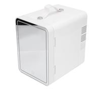 Mini Réfrigérateur de Maquillage Miroir LED pour Soins de la Peau, 3 Niveaux à intensité Variable, 6 L, Poignée Portable, Réfrigérateur pour Chambre à Coucher, Voiture, Bureau,