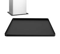 Mini réfrigérateur en silicone avec bord surélevé, tapis de protection pour congélateur, base de 60 x 60 cm avec rebord surélevé, bouclier en caoutchouc flexible, plateau étanche avec style noir